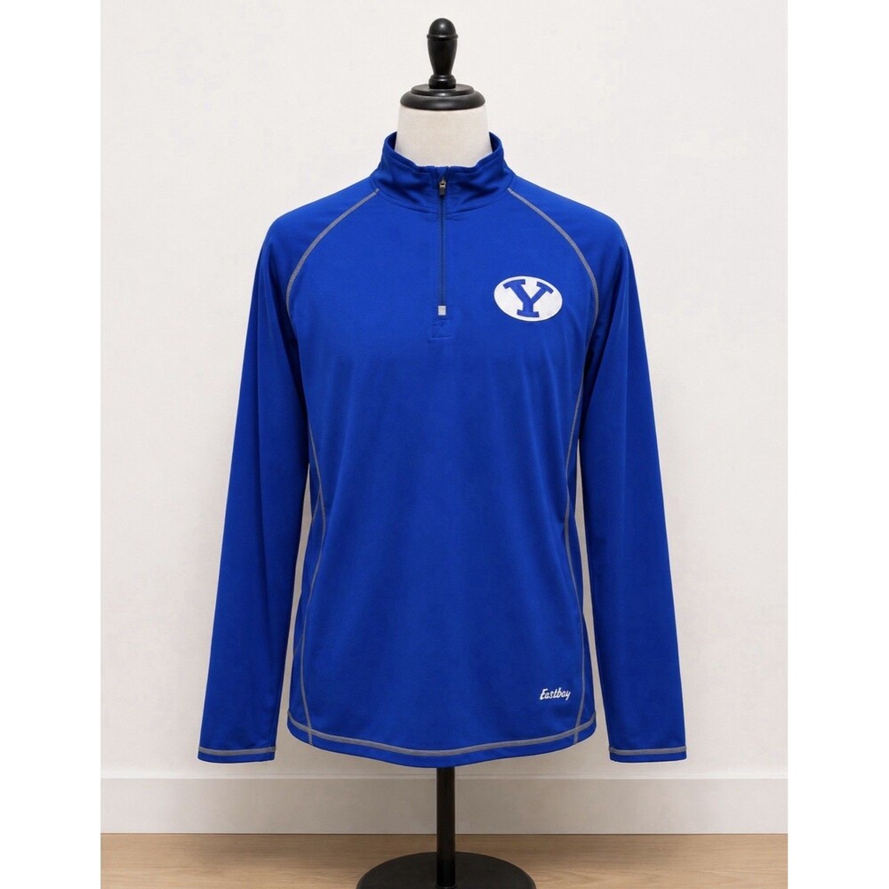 Eastbay BYU Cougars Men's 2XL Blue Quarter Zip Performance Pullover